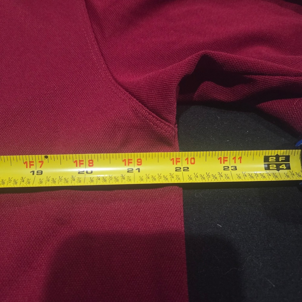 Nike Golf Mens Dri-FIT UV Polo Shirt Burgundy Red Large Short Sleeve Pique - Picture 6 of 8
